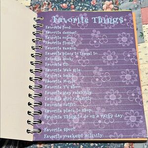Pre-teen Floral Purple Spiral Journal